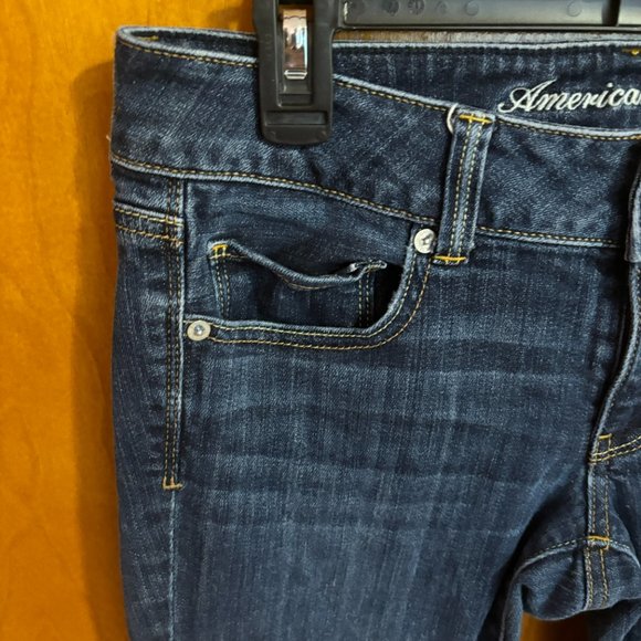 American eagle artist dark wash jeans size‎ 6 - Picture 3 of 16